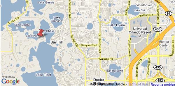 Woods chocó contra una boca de incendios y un árbol en la comunidad de Isleworth, cerca de Orlando. IMAGEN TOMADA DE GOOGLE MAPS