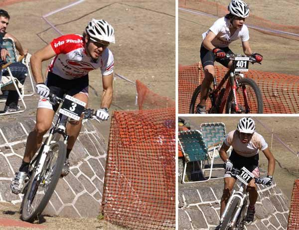DE PUNTA A PUNTA. Gasco (izquierda), Santiago González (arriba) y Darnay triunfaron en Santiago del Estero.