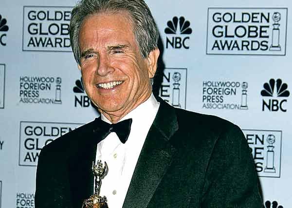 EL MAS SEDUCTOR. Beatty con su premio Globo de Oro. Dicen que terminó sus amoríos cuando se casó en 1992. ARCHIVO