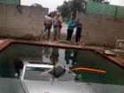 Se despertaron y encontraron un auto en el fondo de su piscina