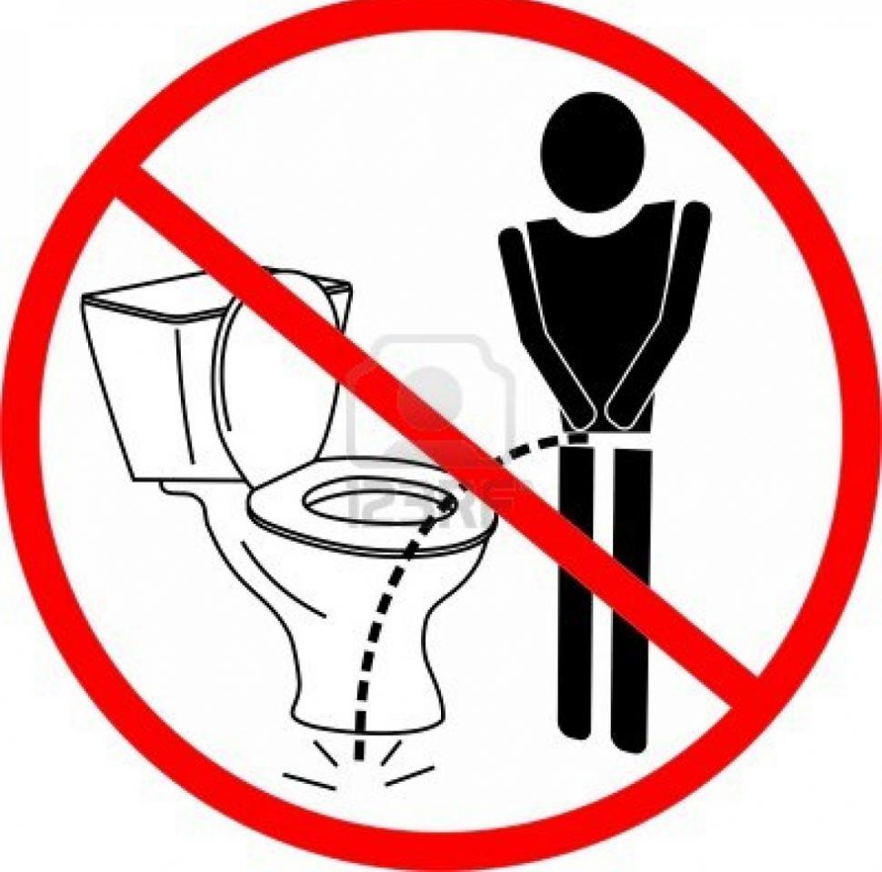 Запрещающие таблички в туалете