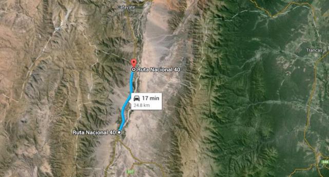 La lluvia y el barro impidieron circular por la ruta 40, en los Valles