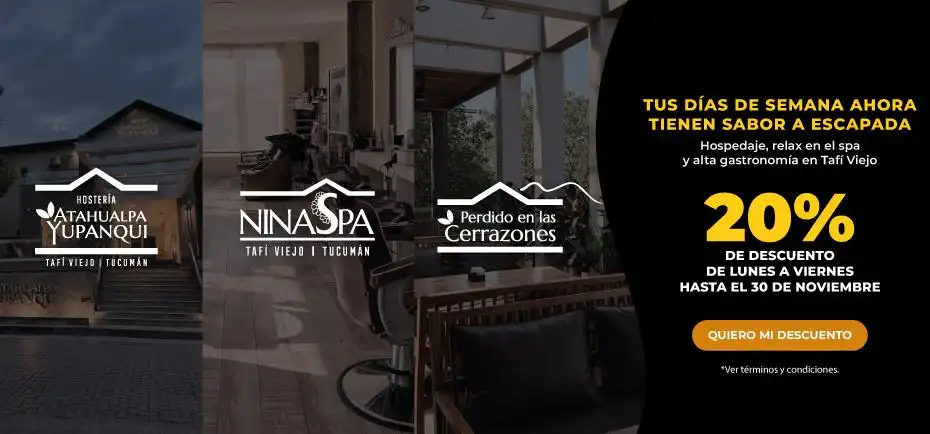 NINA SPA, HOTEL ATAHUALPA YUPANQUI Y PERDIDO EN LOS CERRAZONES
