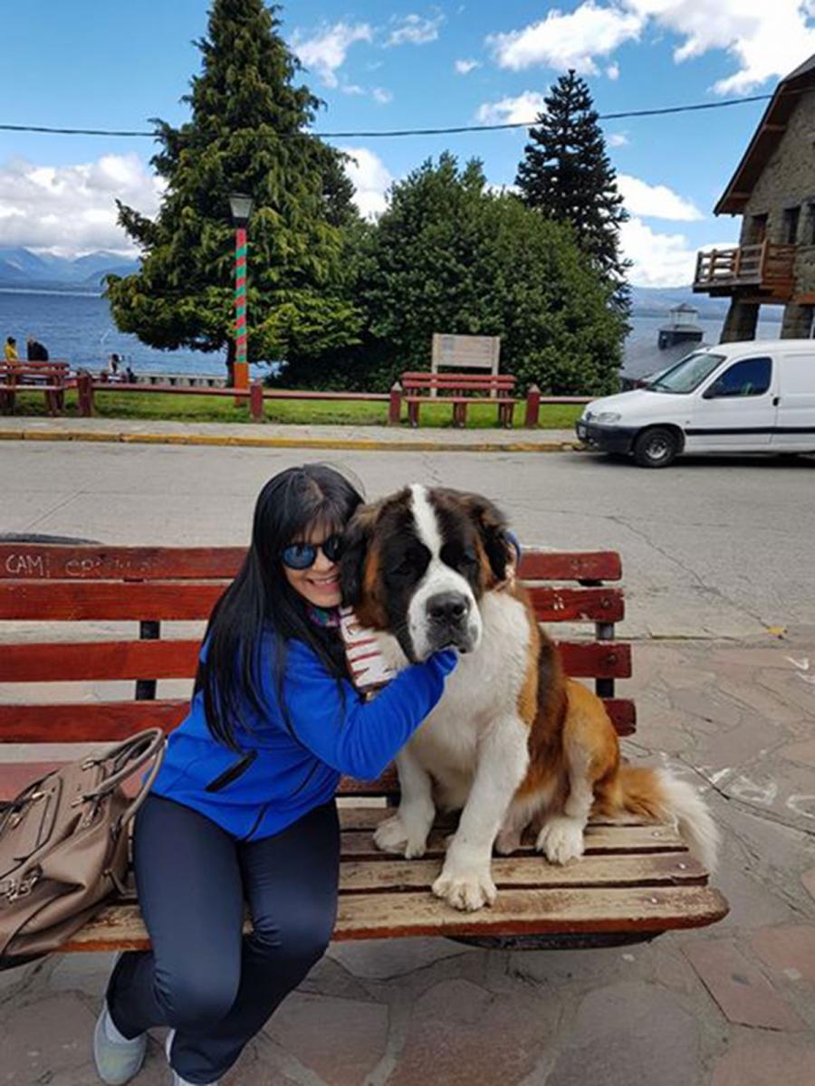 Jacqueline Díaz disfrutando de la Patagonia.