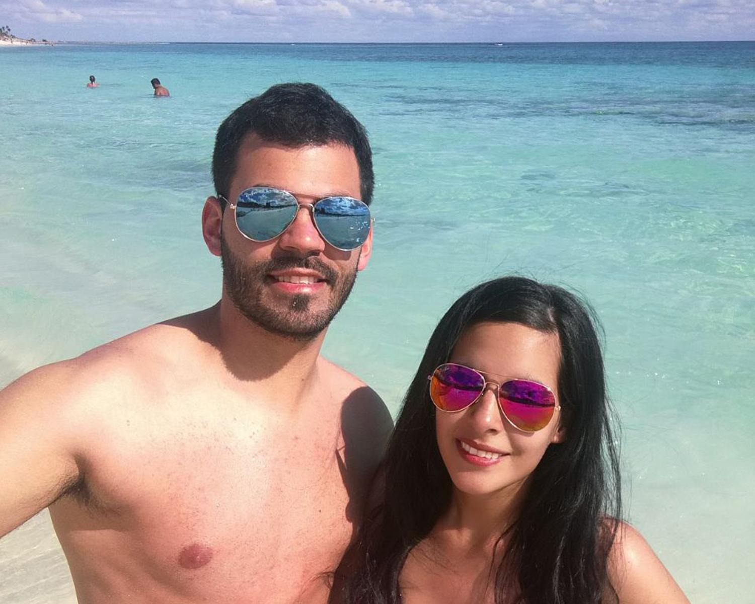 Rody y Gimena de vacaciones en Cancún, México.