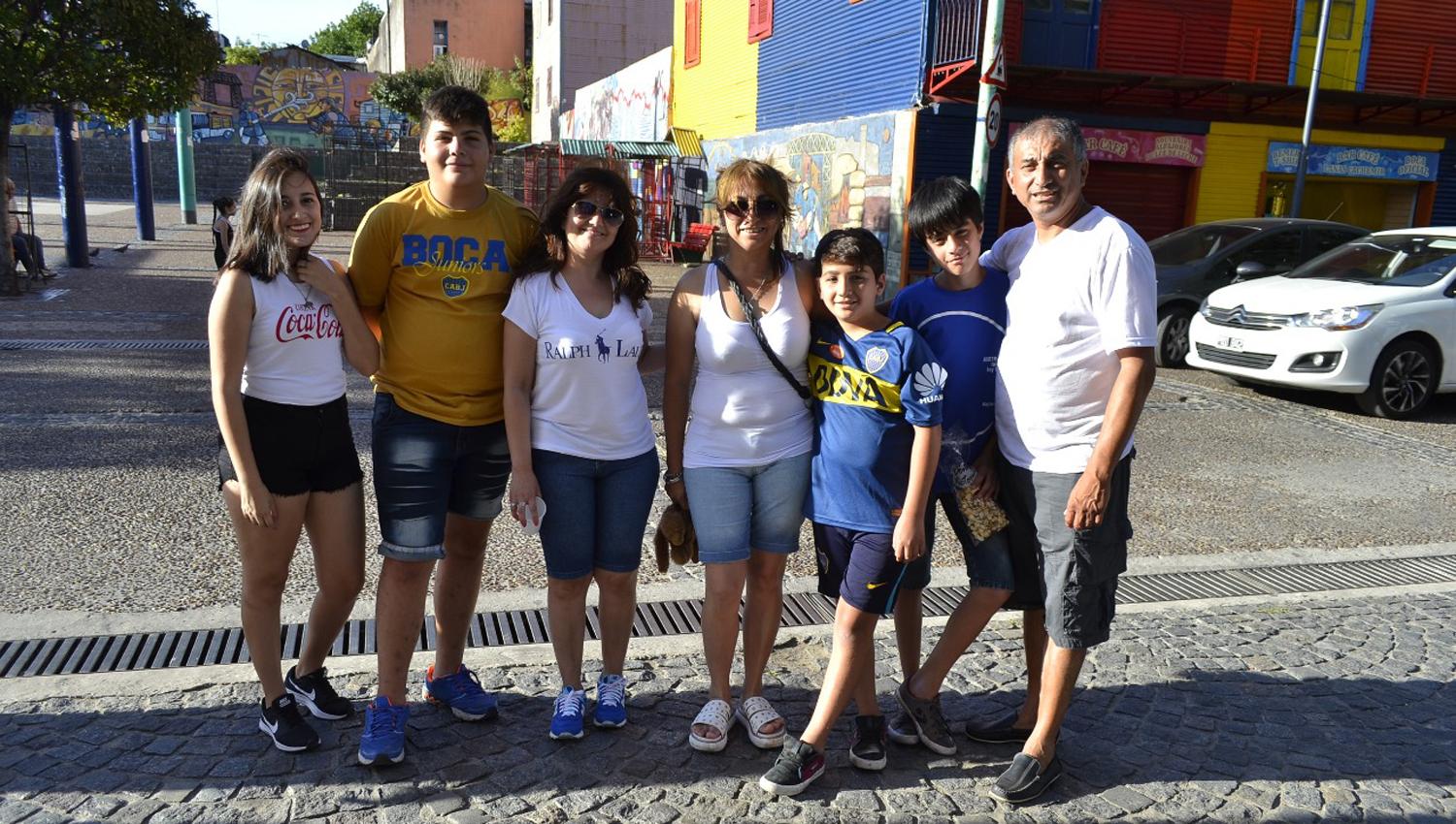 La familia Gómez zerrizuela visitando Buenos Aires.