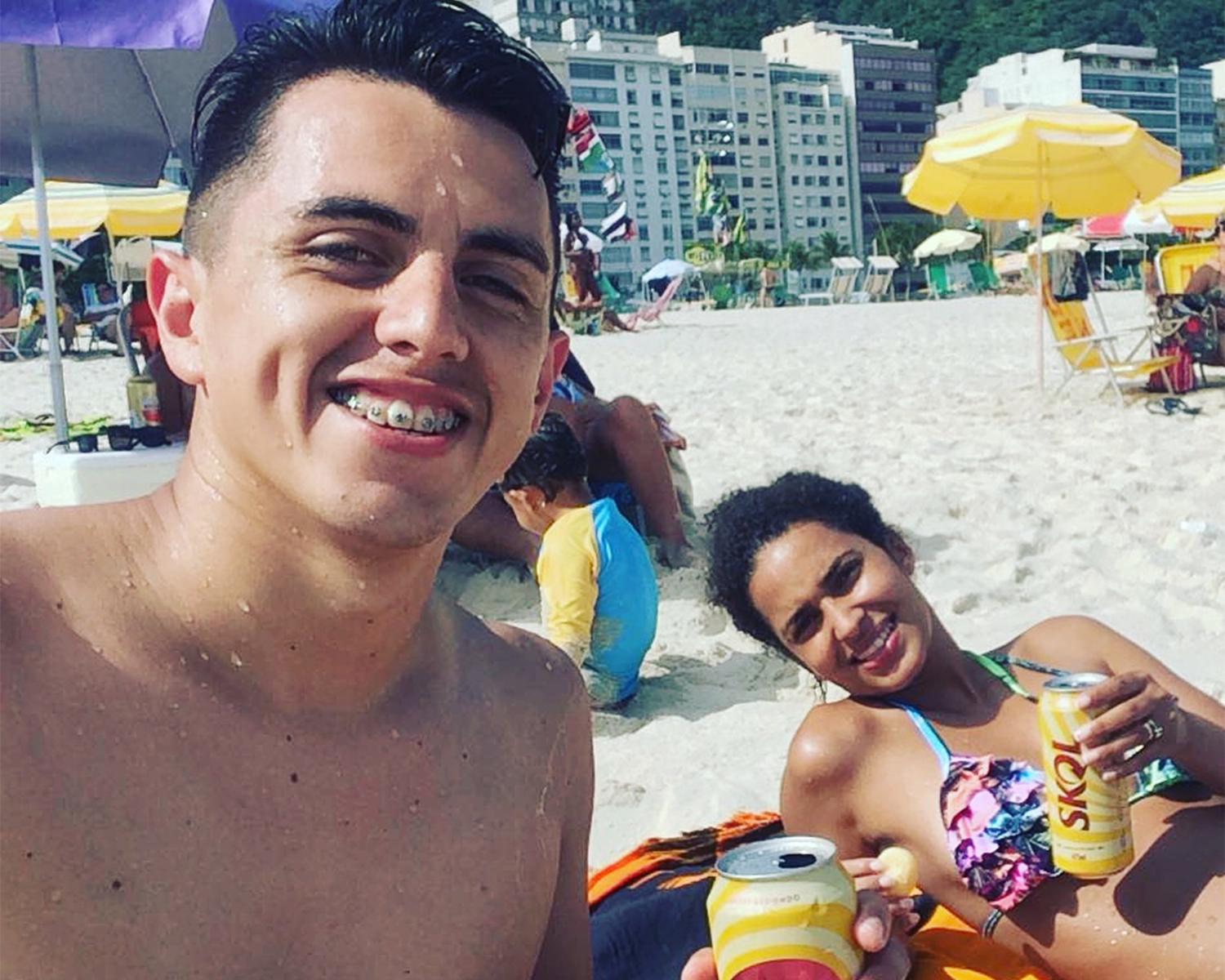Ezequiel y Amarlana pasan su luna de miel en Río de Janeiro, Brasil.