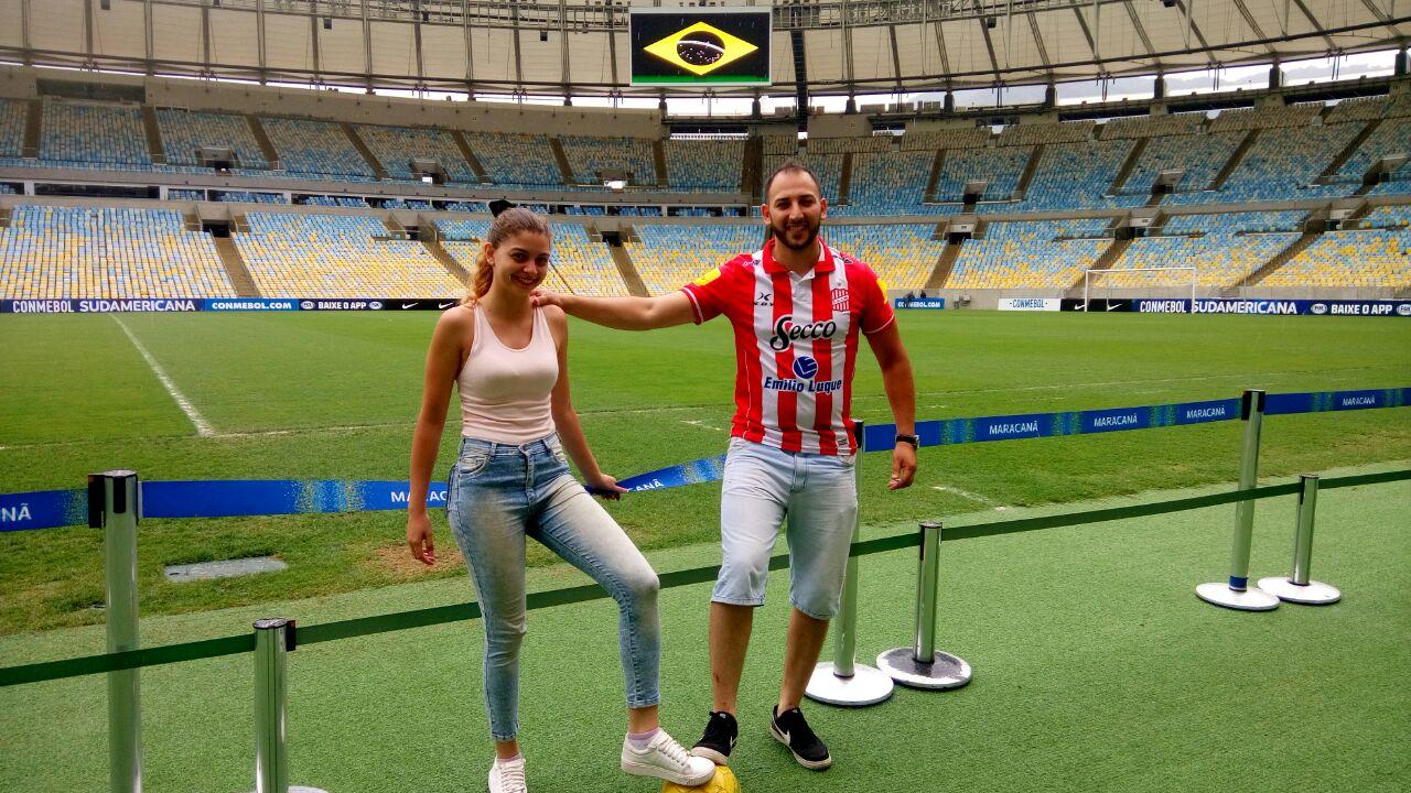 Gabriel Jarma y Nerea Gómez en el Estadio de Maracaná, Río de Janeiro