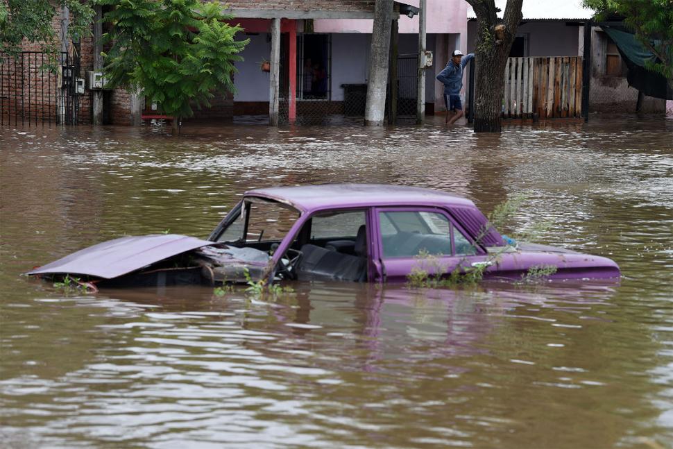 Inundaciones en Ranchillos. FOTO LA GACETA/ DIEGO ARÁOZ.