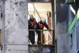 Rescate en edificio del Barrio Patria