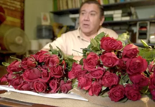 DE AFUERA. Las rosas que se consiguen en los comercios son de Jujuy, Salta, Buenos Aires o de Ecuador.