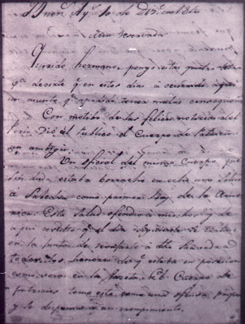 El desdichado brindis de 1810 en la carta inédita de un 