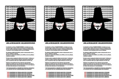 Comenzó el marzo negro de Anonymous