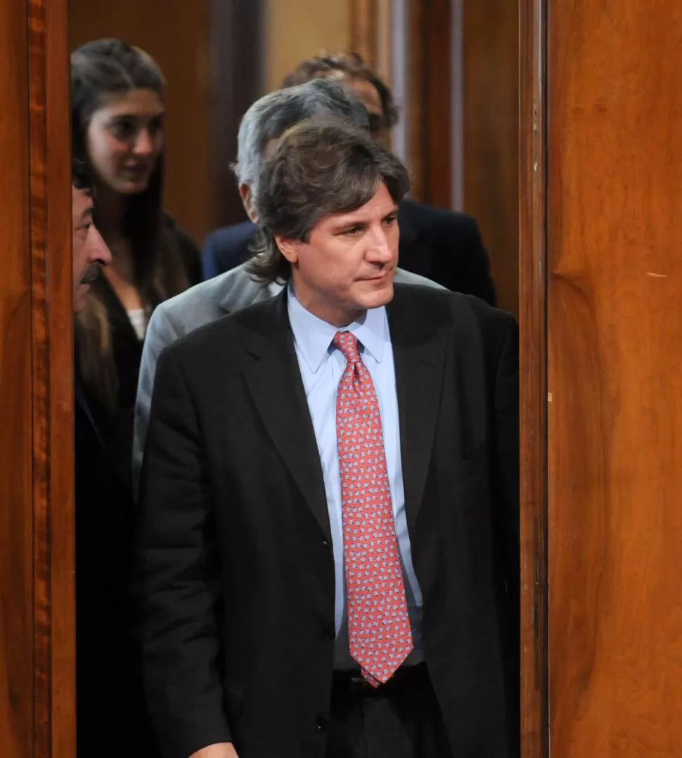 TODOS LO MIRAN. Boudou está sospechado de haber influenciado para que un amigo se convierta en dueño de la ex imprenta Ciccone Calcográfica. NA 