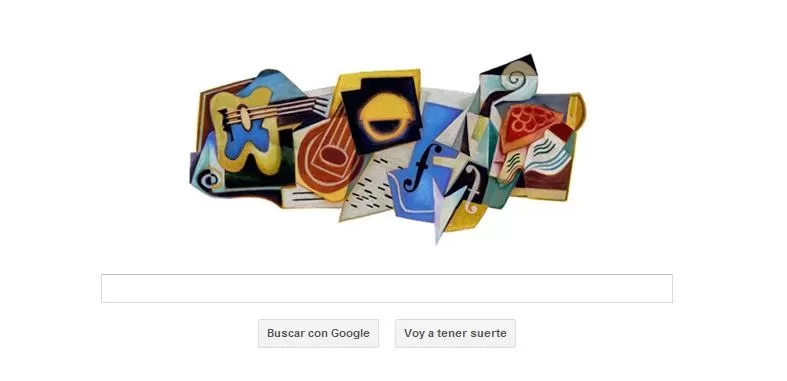 OBRA DE ARTE. Google emula al artista español y se convierte en una obra cubista. CAPTURA DE PANTALLA