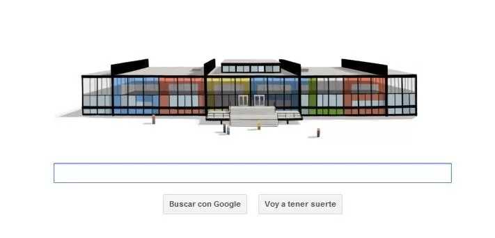 CRISTALIZADO. El logo de Google se convirtió en un edificio de cristal en honor a Mies van der Rohe. CAPTURA DE PANTALLA