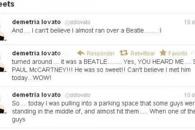 Demi Lovato casi atropella a Paul McCartney