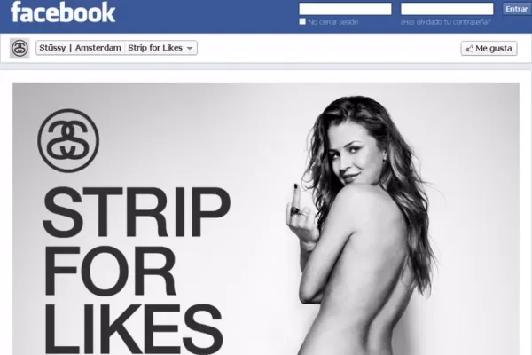 Una campaña de Facebook desnuda a una modelo a cambio de un Me gusta