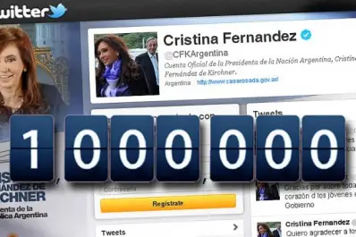 Cristina ya tiene más de un millón de seguidores en Twitter