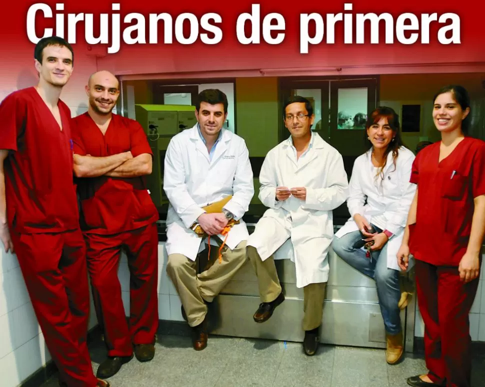 MISION CUMPLIDA. El equipo encabezado por el Dr. Julio Pereyra (h) estudió a 1.000 pacientes que se operaron de vesícula en el Padilla. A partir de allí extrajeron valiosas conclusiones. LA GACETA / ANALIA JARAMILLO.