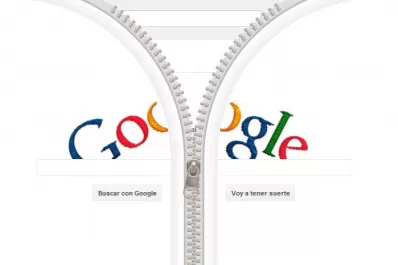 La cremallera gigante de Gideon Sundback abre Google