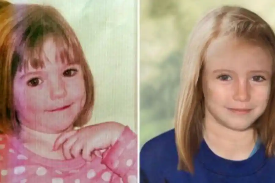 ASI SERIA HOY. Madeleine McCann cuando tenía tres años y en una simulación de su aspecto actual. (AFP)