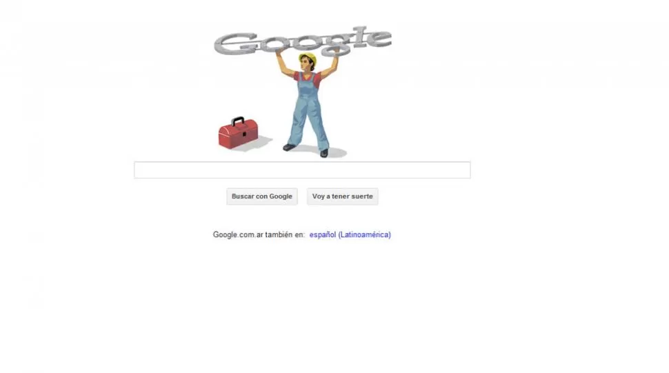 FELICIDADES. Google homenajea al trabajador en su día‎. CAPTURA DE PANTALLA