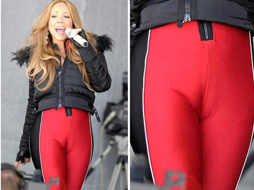 Las calzas de Mariah Carey mostraron más de lo que deberían.