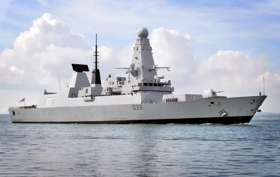 IMPONENTE. El HMS Dauntless puede identificar objetos múltiples desde una distancia de 96 kilómetros. AFP