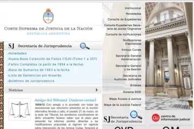 Anonymous hackeó el sitio de la Corte Suprema en apoyo a Taringa!