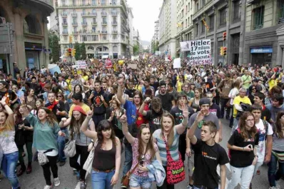 Rechazan en España recortes en educación
