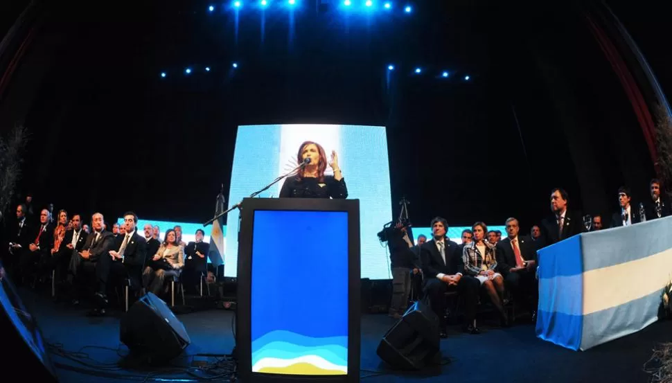 ENERGICA. Cristina Kirchner defendió el modelo iniciado en 2003. DYN