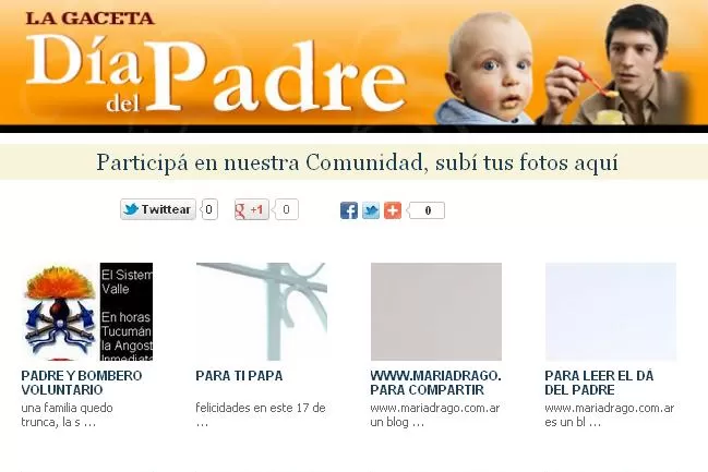 COMPARTI. No pierdas la oportunidad de saludar a papá. LA GACETA