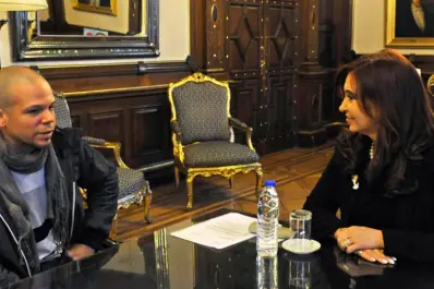 El cantante de Calle 13 se reunió con Cristina