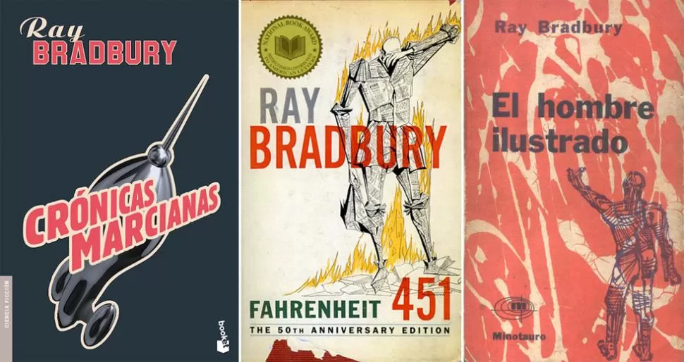SU OBRA. Crónicas marcianas, Farenheit 451 y El hombre ilustrado son algunas de los textos de Bradbury que más reconocimiento alcanzaron entre sus lectores. LA GACETA 