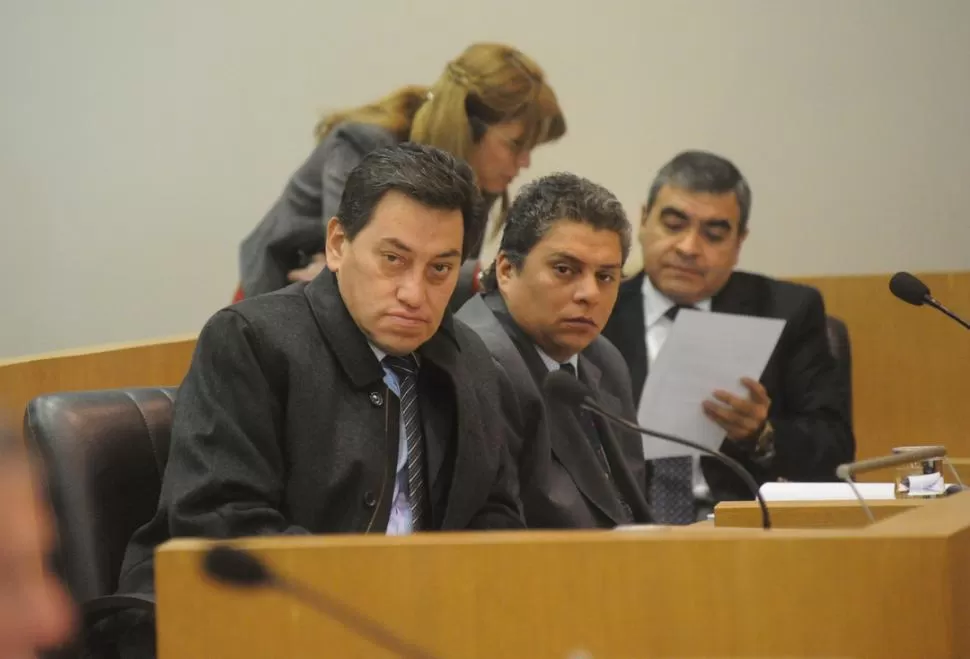 MOSQUETEROS. Del Pino, Rodríguez y Alfaro defienden la gestión de Amaya. LA GACETA / FOTO DE FRANCO VERA 