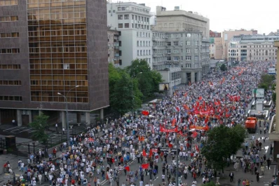 Se realizó una nueva Marcha de los millones en Rusia
