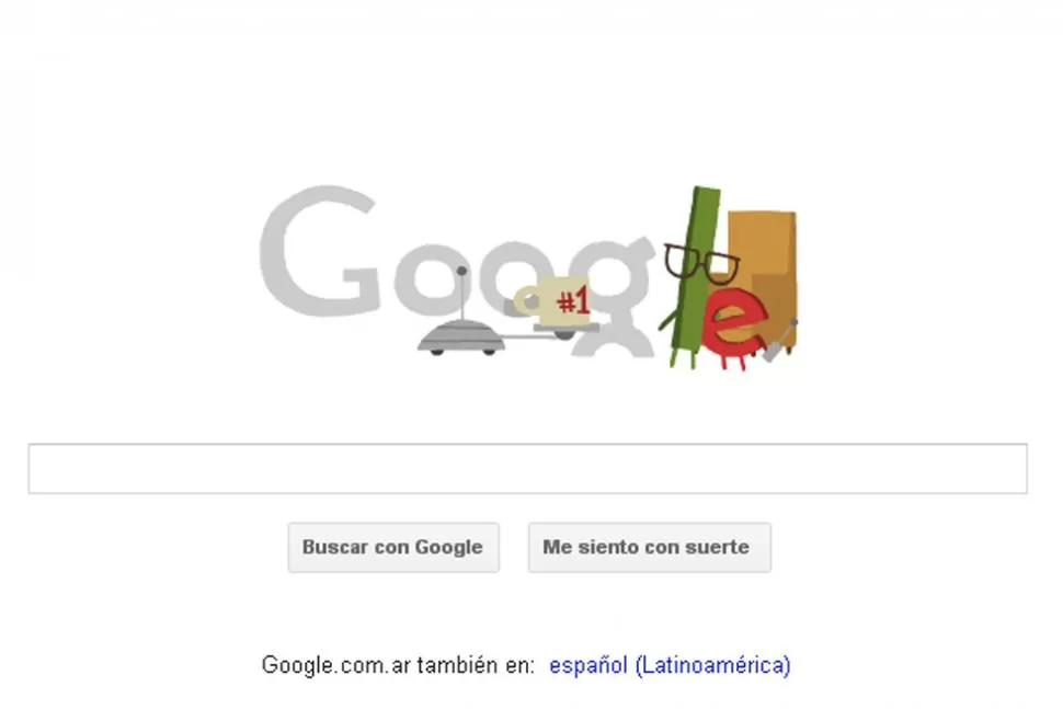ABRAZO FAMILIAR. Las letras e y l del logo de Google celebran el Día del Padre.