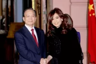 Cristina agradeció a Wen Jiabao el apoyo chino por Malvinas