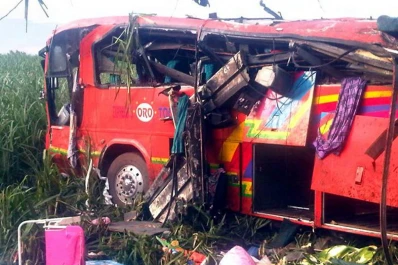 Al menos 24 muertos tras desbarrancar un colectivo en México