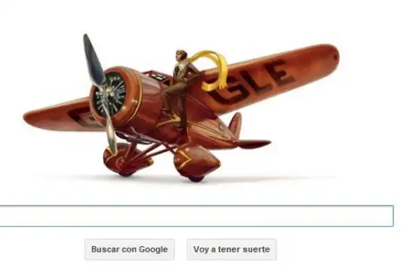 Amelia Earhart vuela en Google su último vuelo
