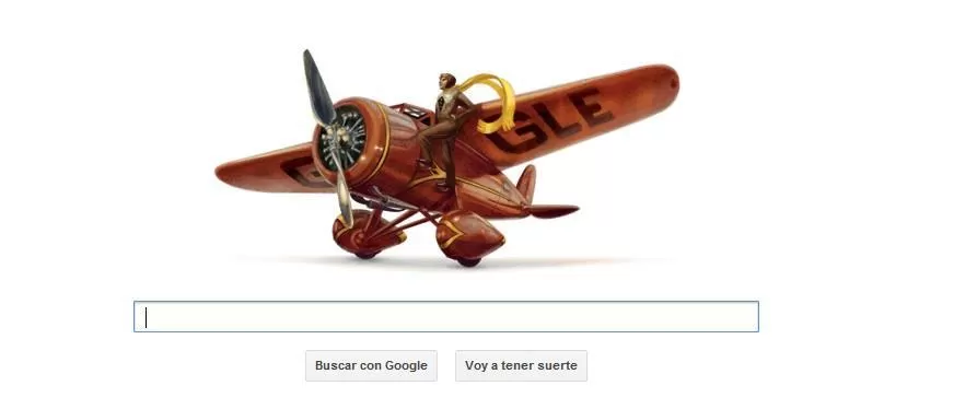 Amelia Earhart vuela en Google su último vuelo