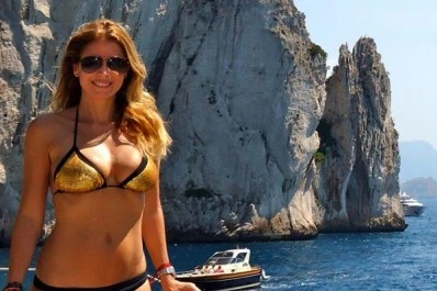 Flavia Palmiero, de vacaciones en Italia