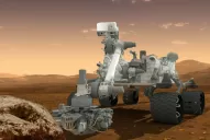 El robot Curiosity a punto de posarse sobre Marte