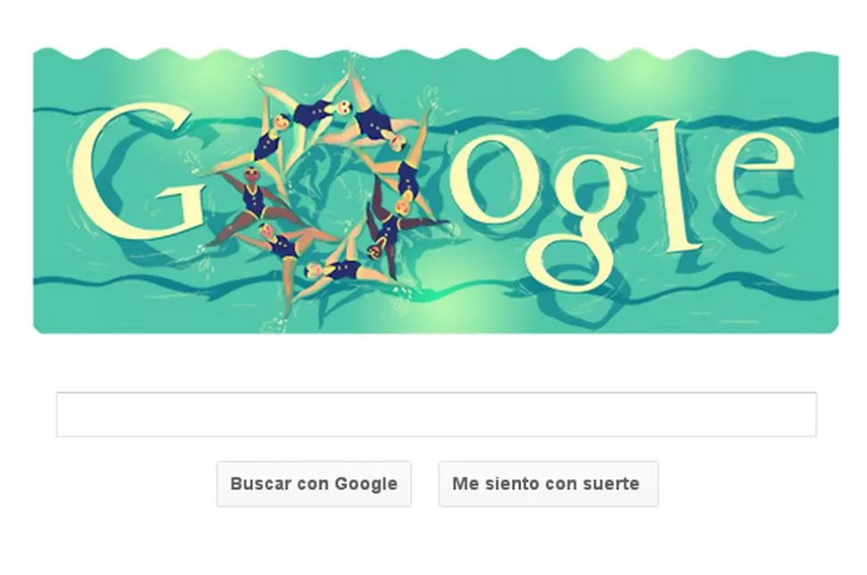 Londres 2012: Google dedicó su doodle al nado sincronizado