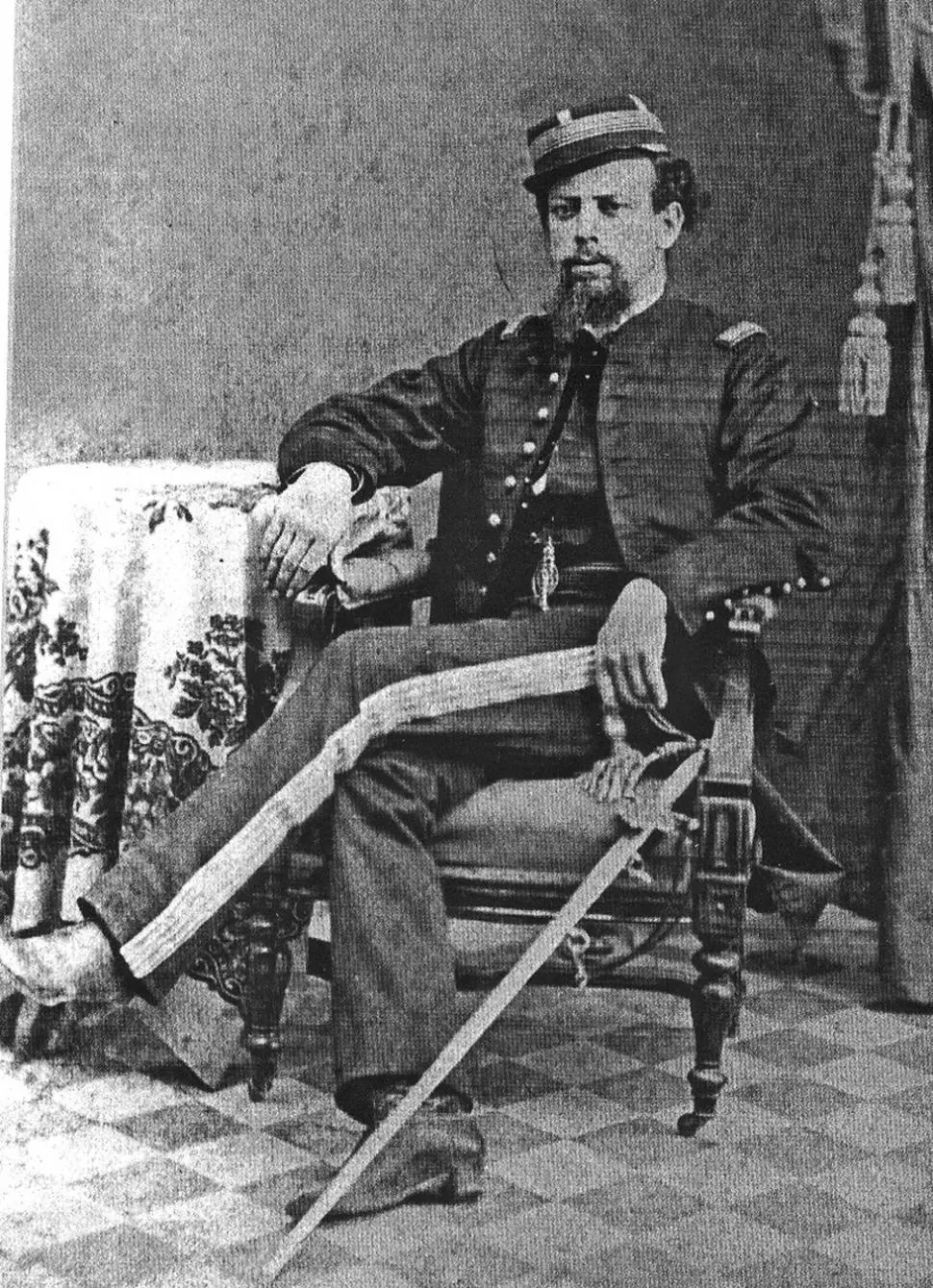 JULIO ARGENTINO ROCA. Una fotografía de la época en que era coronel, a principios de la década de 1870. LA GACETA / ARCHIVO