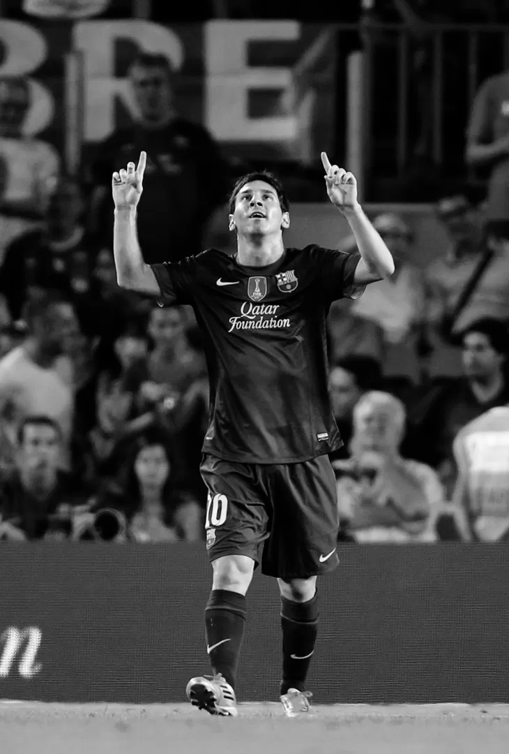 NORMAL. Como siempre, Messi hizo goles y festejó mirando hacia arriba. REUTERS