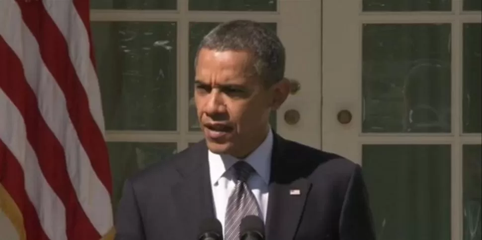 CONSTERNADO. Obama habló a su país desde la Casa Blanca y repudió el atentado en Libia. CAPTURA DE VIDEO