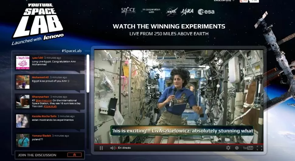 DESDE EL ESPACIO. El programa se hixo en dúplex desde la ISS. CAPTURA DE VIDEO