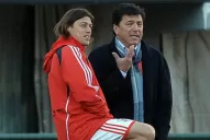 Passarella llegó al Monumental para apoyar a Almeyda